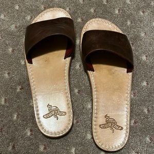 Freebird leather slides - size 8